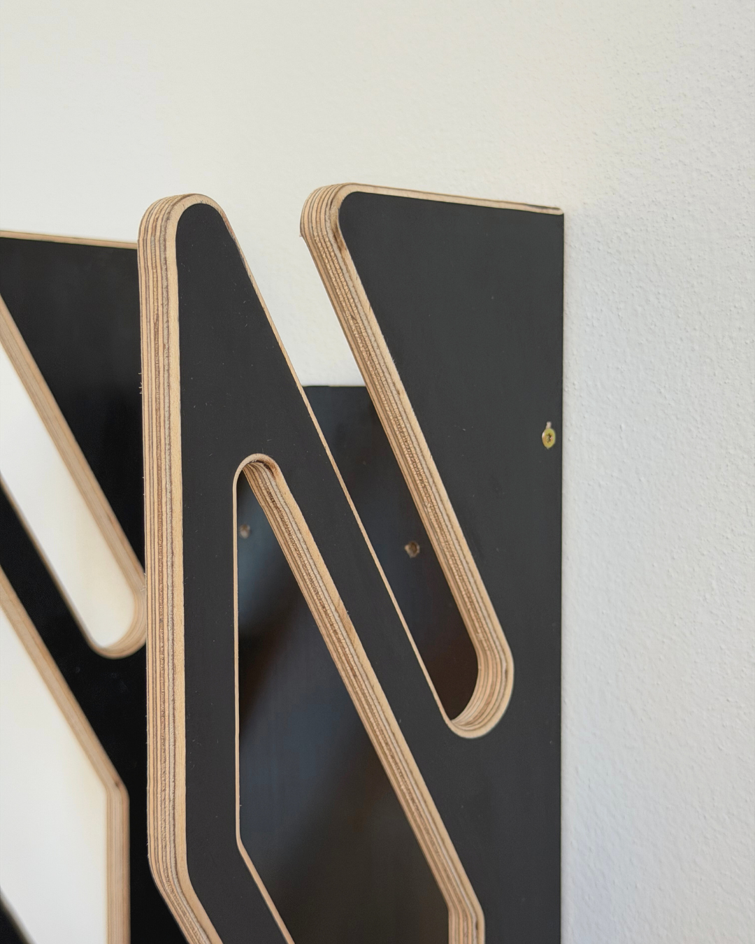 Support mural noir pour 2 skateboards