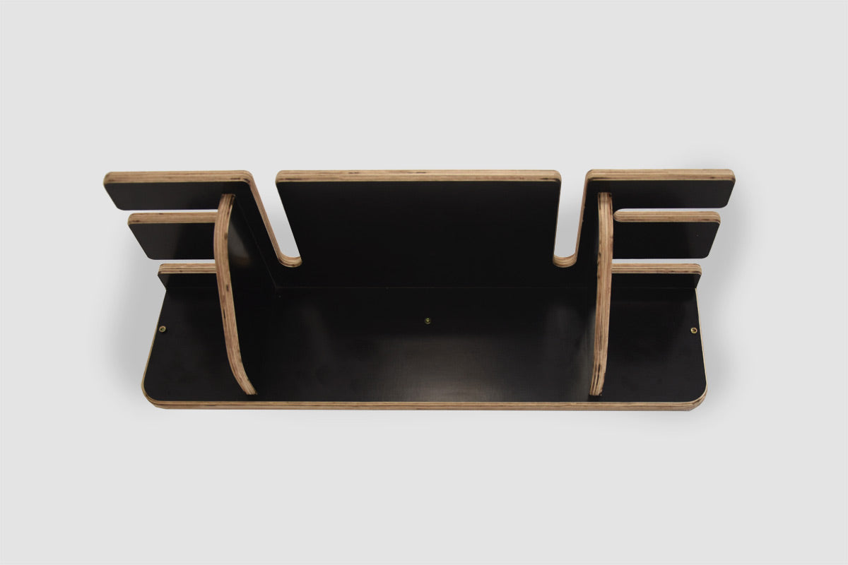 Support mural pour 2 paires de skis et bâtons