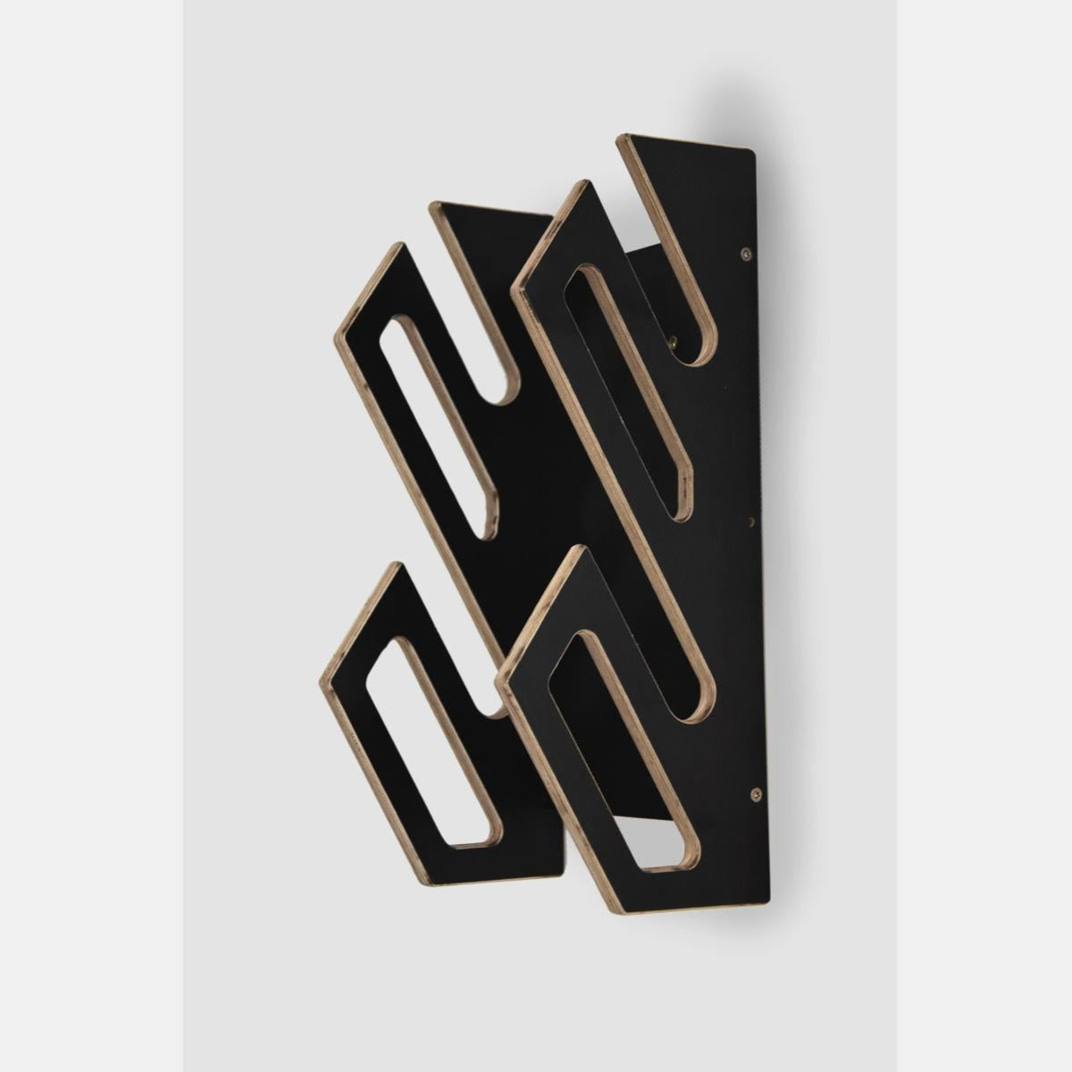 Support mural noir pour 2 skateboards