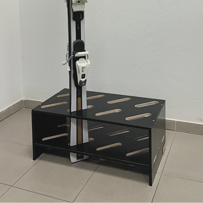 Porte-skis en bois - 8 paires