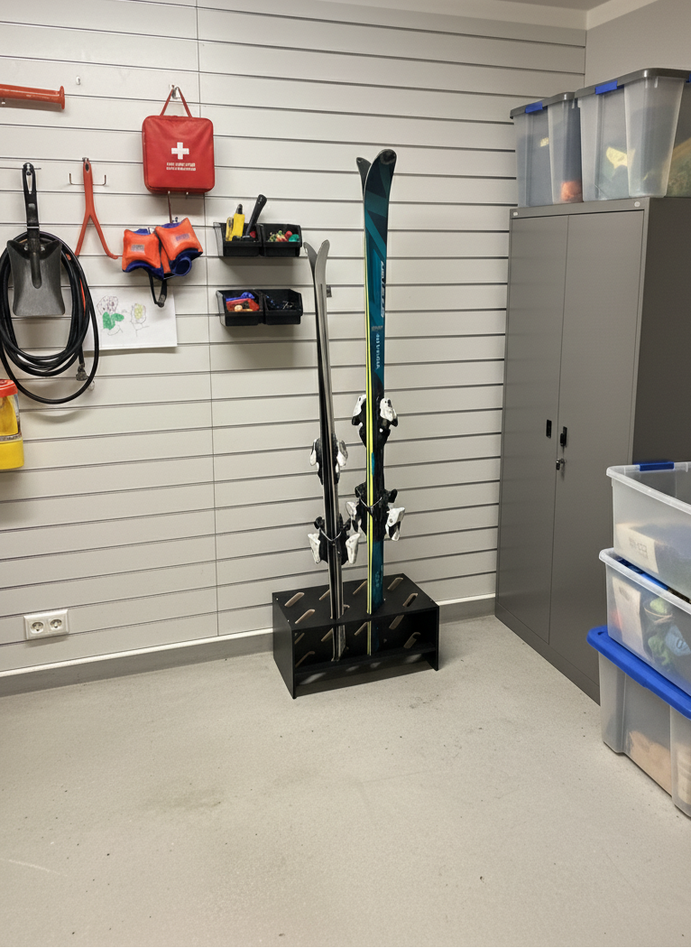 Porte-skis en bois - 8 paires