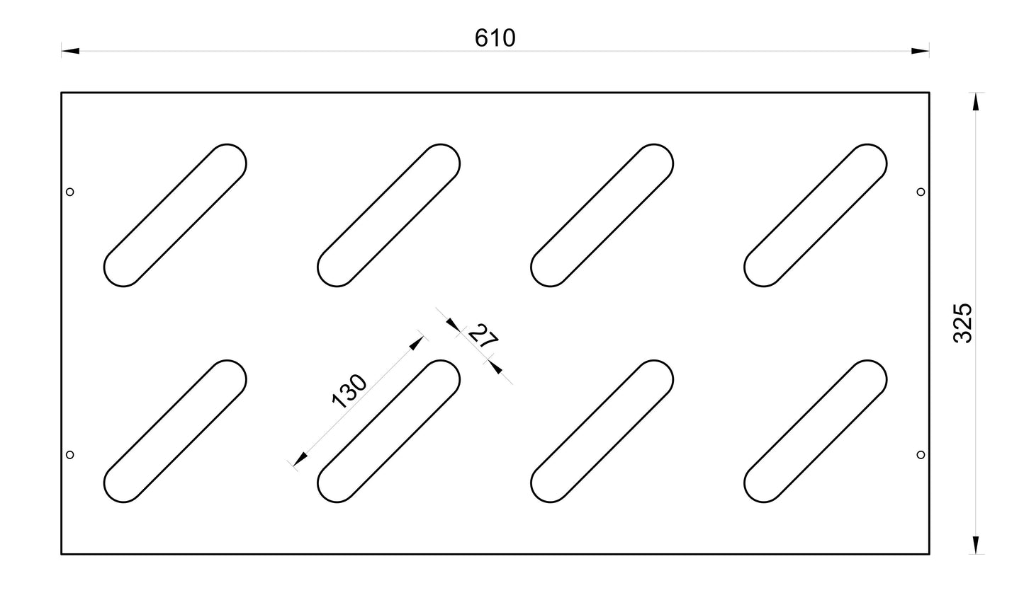 Porte-skis en bois - 8 paires