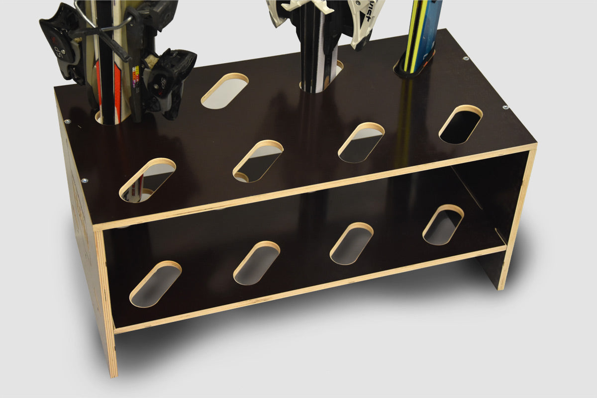 Porte-skis en bois - 8 paires